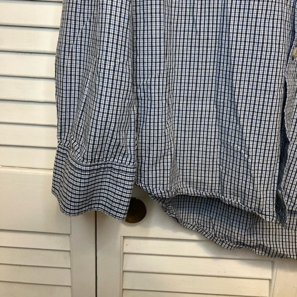 Wrangler Blue Plaid Button Down Shirt Size Large - Picture 5 of 9